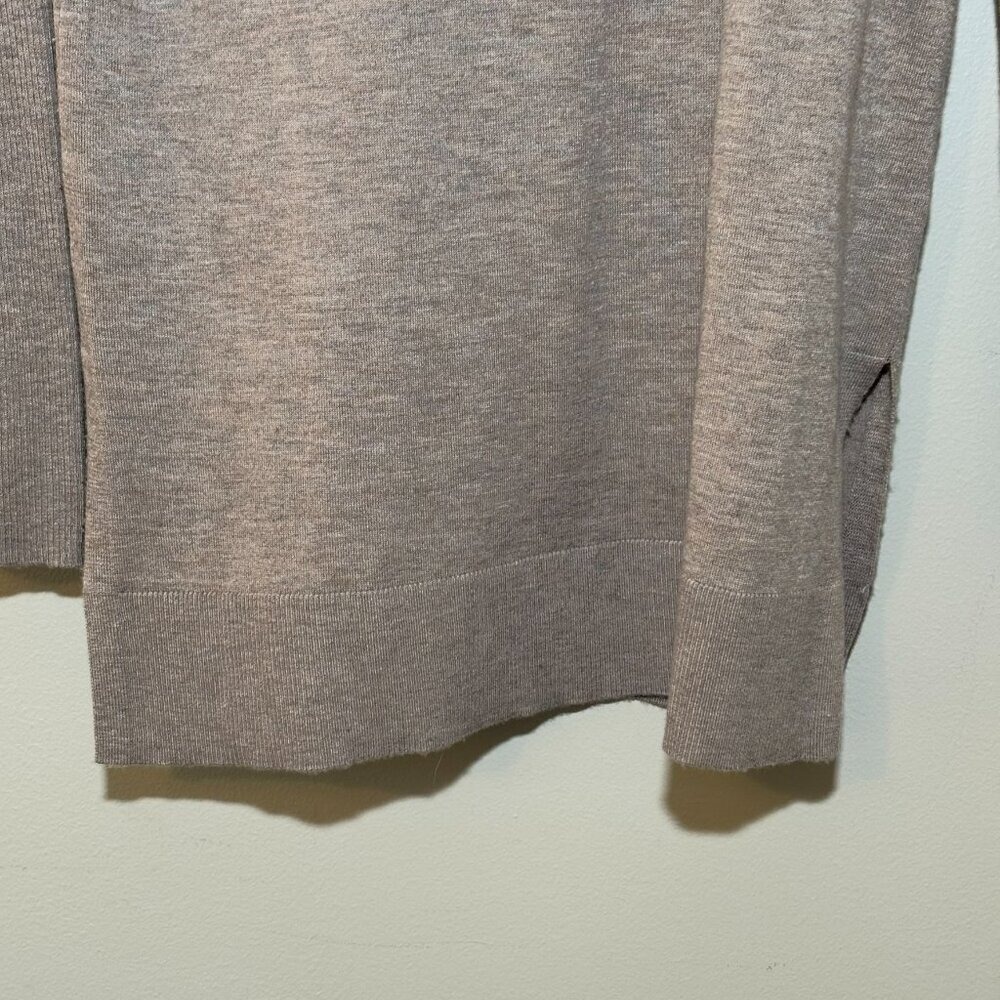 Caslon Cowl Neck Tunic Sweater Women's Small Taupe Gray Cozy Relaxed - Picture 9 of 12
